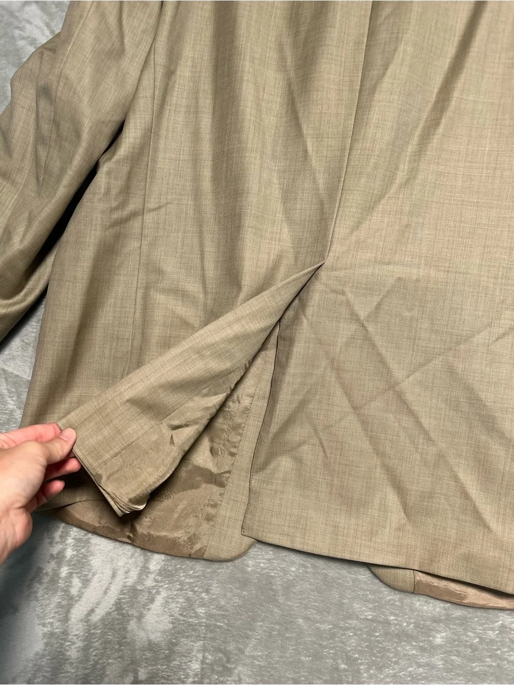 Lauren Ralph Lauren Lord Taylor Blazer Suit Jacket Men’s 44R Wool Tan Beige
